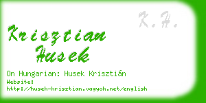 krisztian husek business card