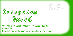 krisztian husek business card